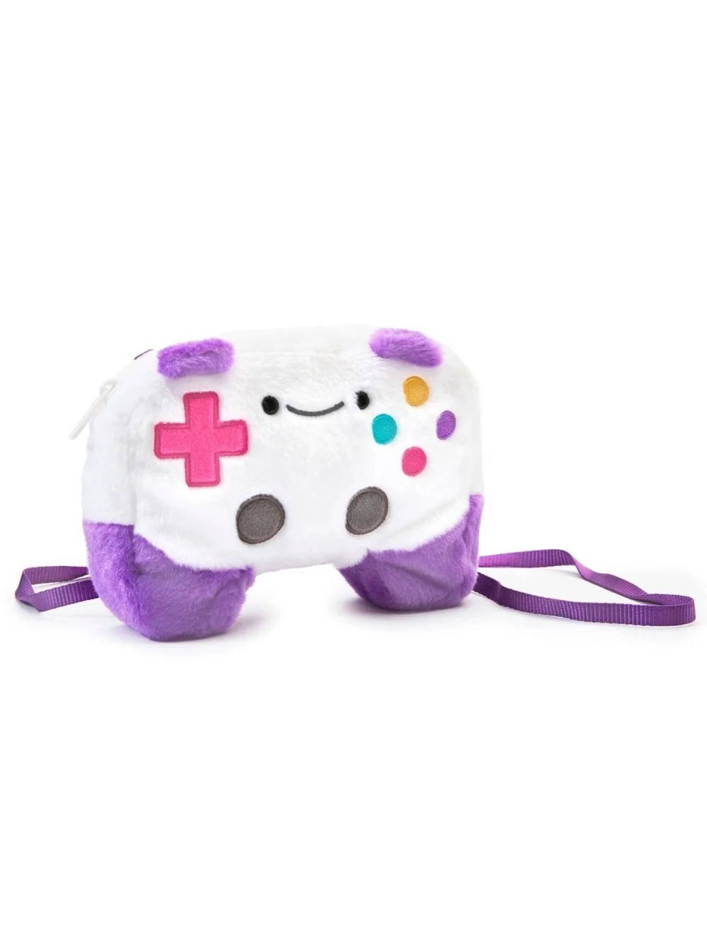 FAO Schwarz White, Purple & Pink Plush Game Controller Pillow